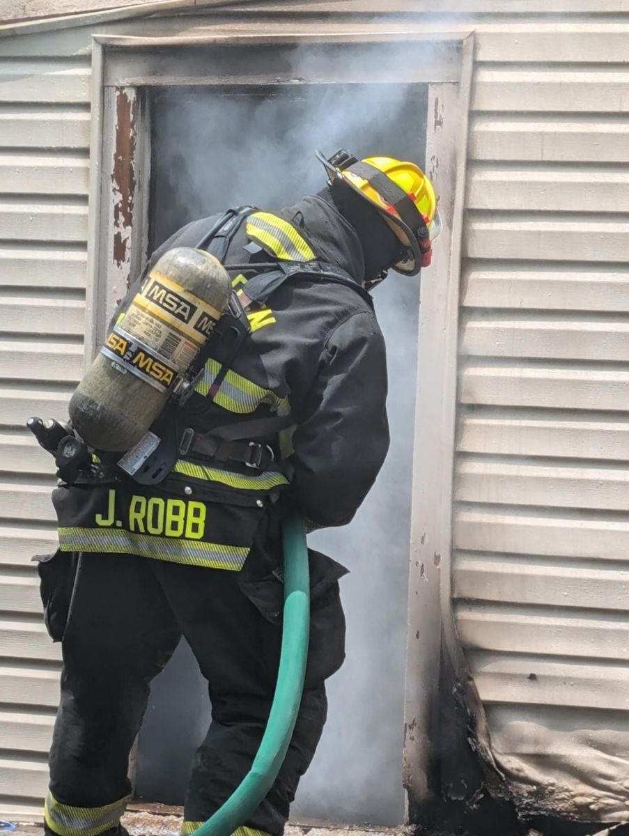 Firefighter on scene